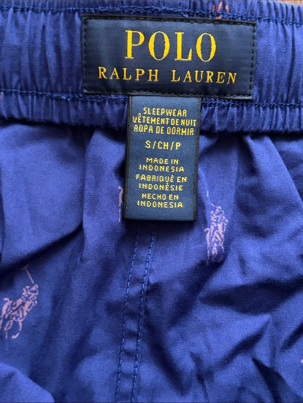 Polo Ralph Lauren Cotton Pajama Pant Pony Logo Blue Men’s Size S NWT